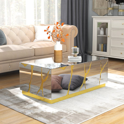 Dalee 39'' Modern Glass Coffee Table