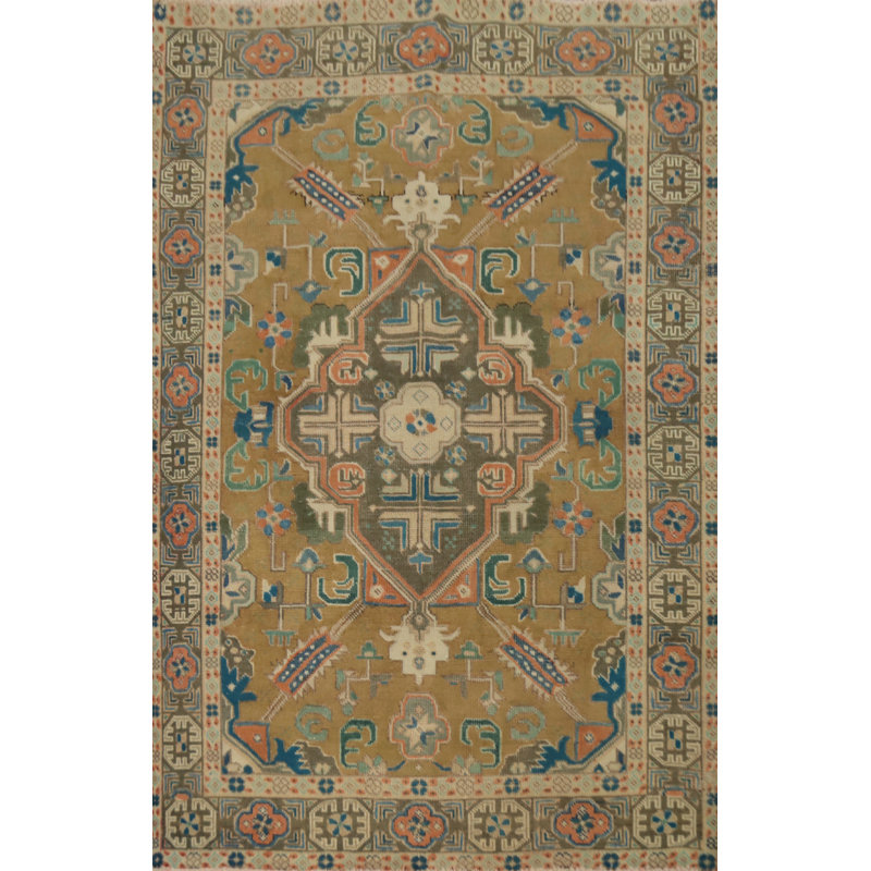 Tapis traditionnel géométrique rétro 5 x 6