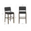 Tabouret de bar en suède tissé avec pieds en bois massif, ensemble de 4-1746367328-1798612885-1800429889