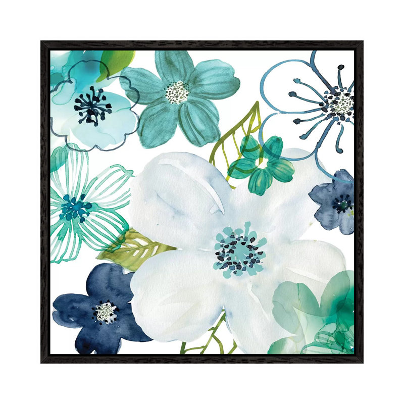 Layers Of Summer II by Carol Robinson - Print on Canvas, Black Framed, 45.72 cm H x 45.72 cm W