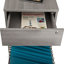 Rolling Two Drawer Vertical Filing Cabinet With Lock And Storage