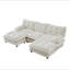 Canapé modulaire en forme de U 107 po avec 2 repose-pieds, canapé-lit modulaire en chenille de 107 po avec coussin en treillis confortable, chambre et appartement-944405397