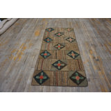 Antique American Hooked America Ivory 1920s Rug