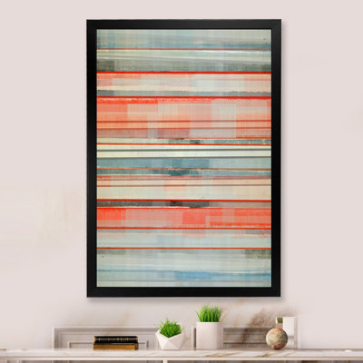 Red Meets Blue Abstract Art - Painting on Canvas