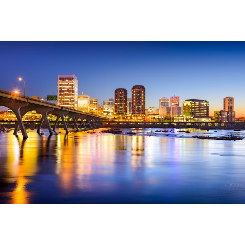 Richmond Downtown Skyline - Wrapped Canvas Print, 30cm H x 46cm W