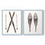 Skis rétro - reproduction encadrée de qualité supérieure - prêt à être accroché - aucun clou requis - aucun clou requis-1791717488-1791717497