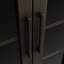 28 Inch Bath Storage Glass Cabinet in Chocolate Oak-1698947760-1698947763