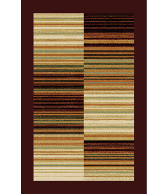Tapis beige/brun tissé à la machine Denzil