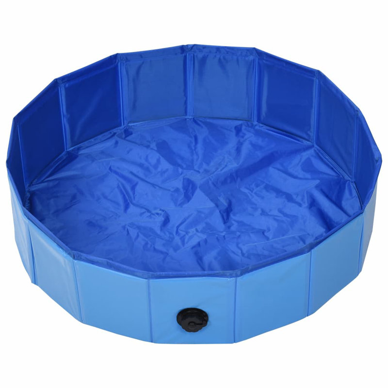 Mossley Plastic Round Pet Pool H x W x L, Blue, 20cm H x 80cm W x 80cm D