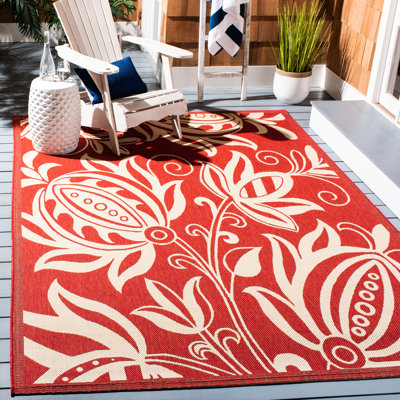Courtyard Performance Floral Indoor/Outdoor Area Rug