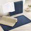 Tapis pour salle de bain gris réversible 17 x 24 po 100% coton 3000 g / m², velours moyen 0,5 po, et doux-1895427424