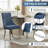 Modern Round Pedestal Dining Set with Chenille Dininig Chair-837411358-837411425-837390020