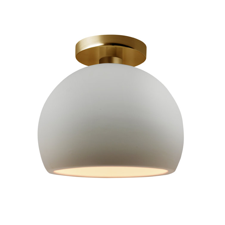 Single Light Ceramic LED Semi Flush Mount