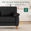 180cm corduroy 2-seater sofa with solid wood frame, spring seat cushion and two throw pillows-196461821