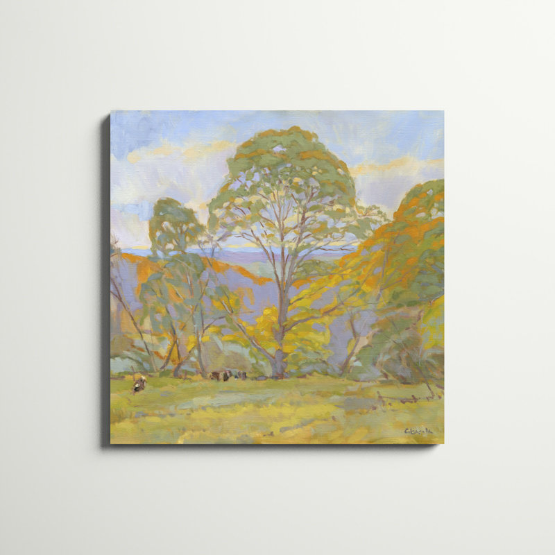 «Country Landscape», peinture sur toile, H 36 po x l 36 po