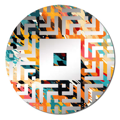 Multicolor Artistic Expression - Square Wall Mirror
