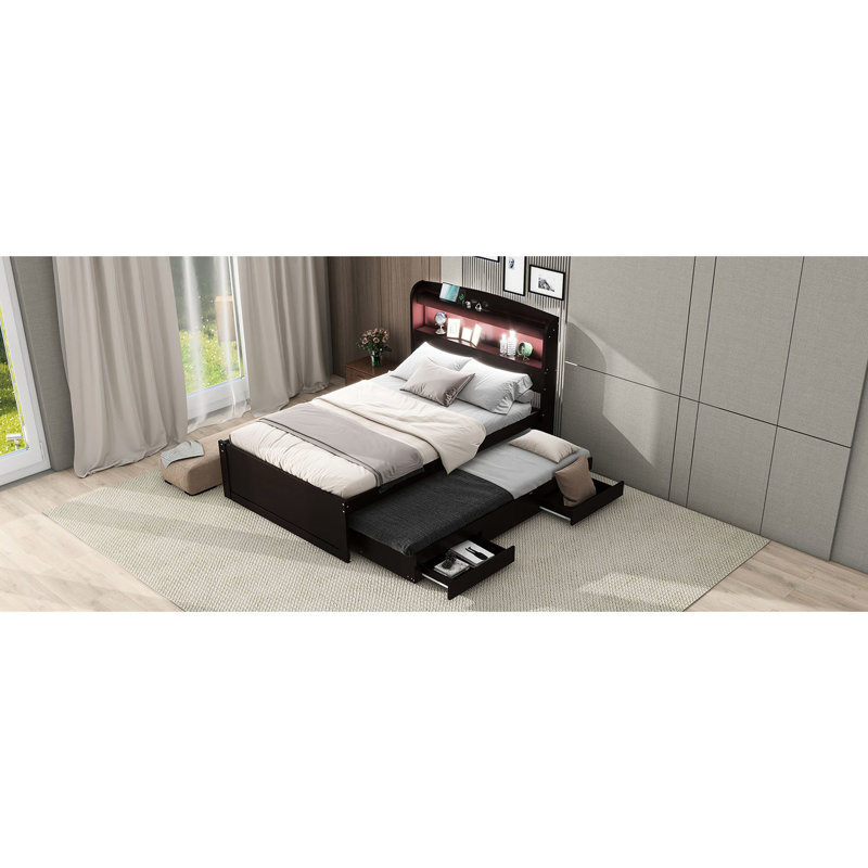 Latitude Run® Twin Xl Platform Bed With Storage, 2 Drawers & Size ...