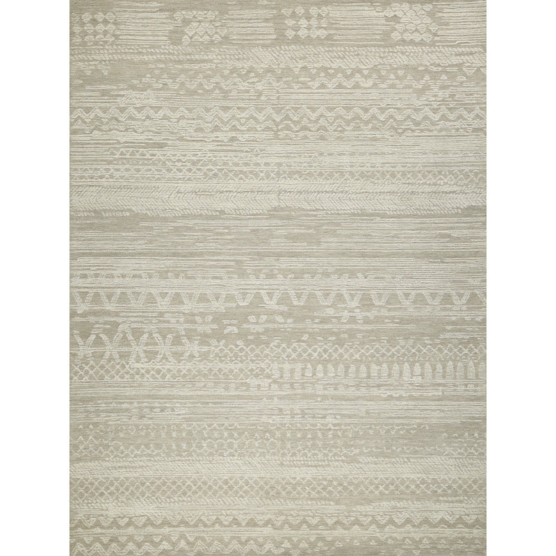 Martha Hand Tufted New Zealand Wool Gray/Ivory Area Rug, 12'X15'