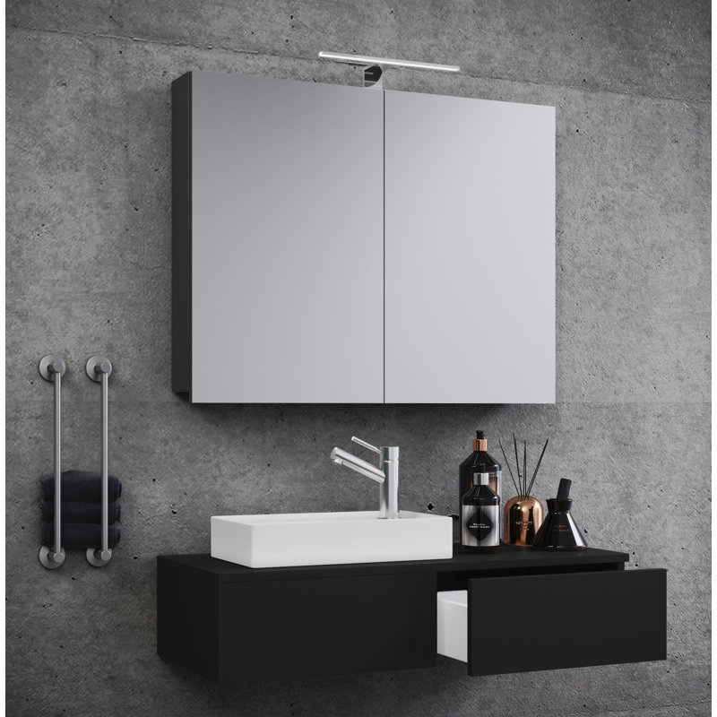 Ravit Bathroom Furniture Suite, Black