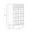 Armoire d'appoint moderne beige, brun, rotin noir et bois massif