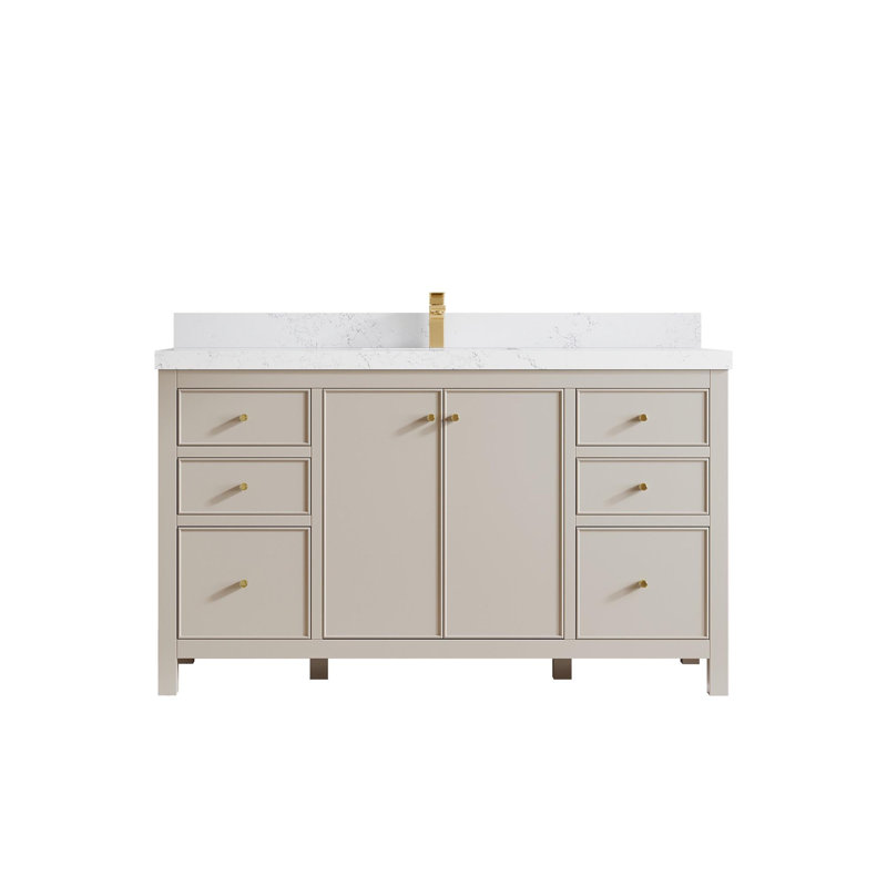 Meuble-lavabo simple 60 po avec plateau Chicago, Empira