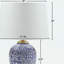 Lampe de table bleue en céramique