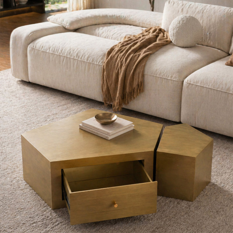 Ensemble de 2 tables basses Modern Geometric