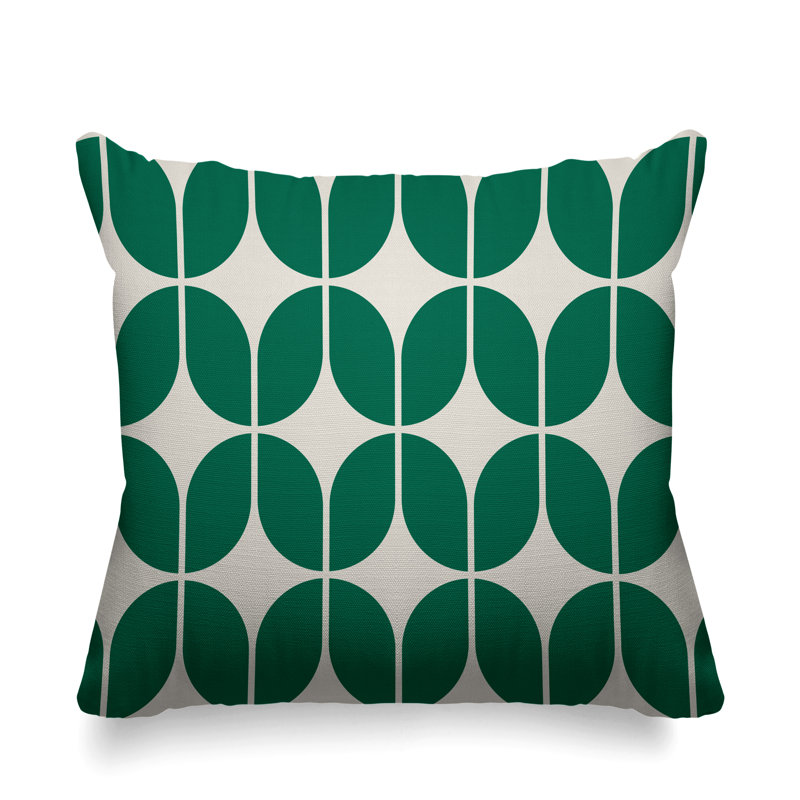 Housse et insert de coussin extérieur d'extérieur, 15 po x 15 po, Émeraude, Carré