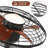 Mistkowski 20" 5 ABS Blades Small Caged Flush Mount Ceiling Fan with LED Lights,Pastoral style