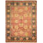 Tapis décoratif en laine rouge de conception unique 10 pi 1 po x 14 pi noué à la main New Age