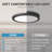 2pk 12 Inch Round Black Ceiling Light, 25W 120V 5CCT Dimmable Slim LED Ceiling Light, Close to Ceiling Light Fixtures for Bedroom, Kitchen, Hallway, Laundry
