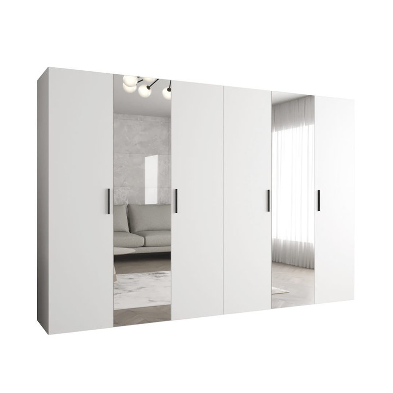 Bidle Manufactured Wood Wardrobe, White