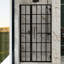 34 po X P 72 po H Porte de douche pivotante sans cadre en noir mat