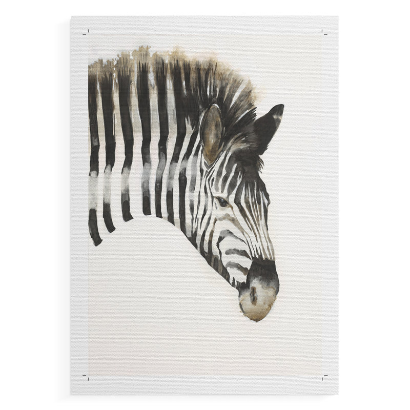 Rayures zébrées - impression sur toile seulement - non encadrée, H 18 po x l 12 po