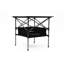 Table et chaises pliantes pour l'extérieur (3) - Fabrication légère en aluminium. Pour le camping, les pique-niques, la plage, la cour, le barbecue. Imperméable. Noir / gris (3) Fabriqué en aluminium. Et portable