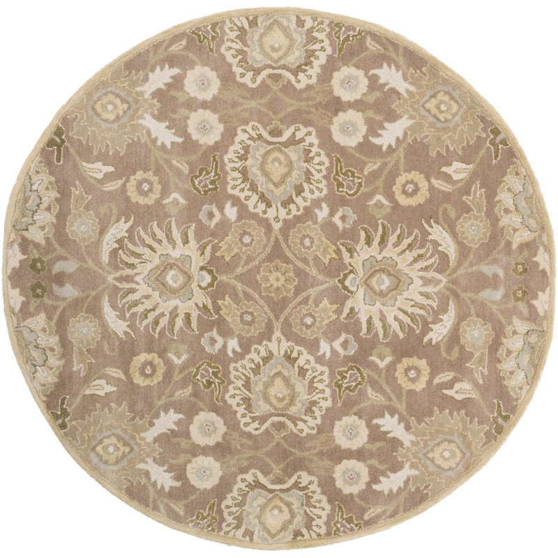 Arden Wool Floral Indoor Rug, Round 9'9"