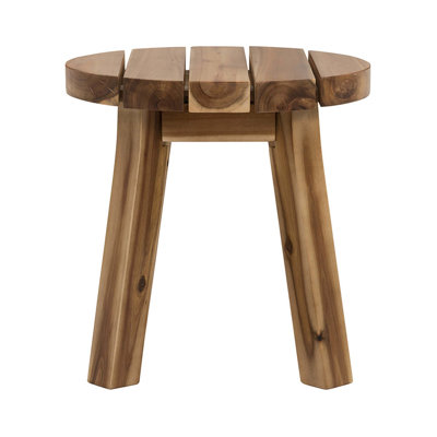 Table d'appoint ronde en bois massif 16 po