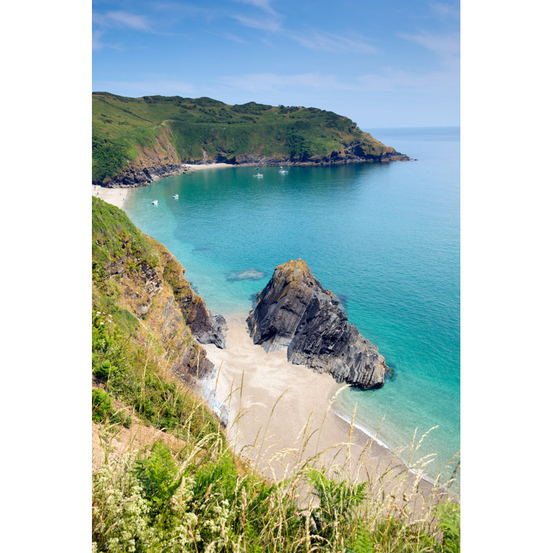 Beautiful Cornish Beach - Wrapped Canvas Print, 46cm H x 30cm W x 3.8cm D