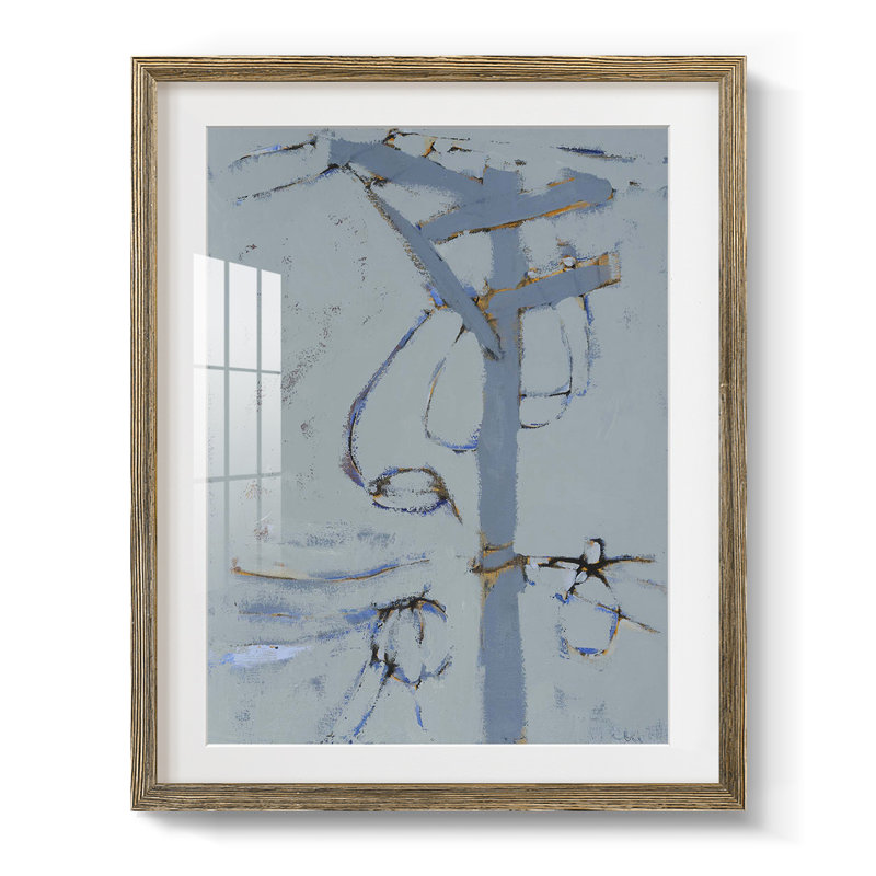 Canne Garden, reproduction encadrée, Blanc, Papier avec cadre noyer