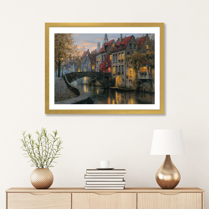 «Silent Evening», reproduction de photo, H 24 po x l 32 po x P 1 po, Papier doré
