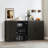 Aliy Elegant Wood Grain Sideboard Buffet Cabinet-1920261908