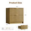 Table de chevet 2 tiroirs, ensemble de 2-1123225945