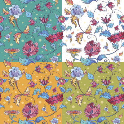Floral Background - Wrapped Canvas Print