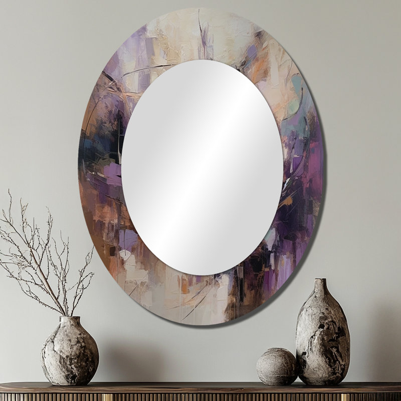 Miroir mural mauve moderne, 40 po x 30 po
