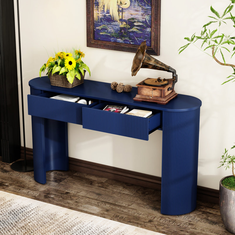 Entryway Table With Fluted Design
