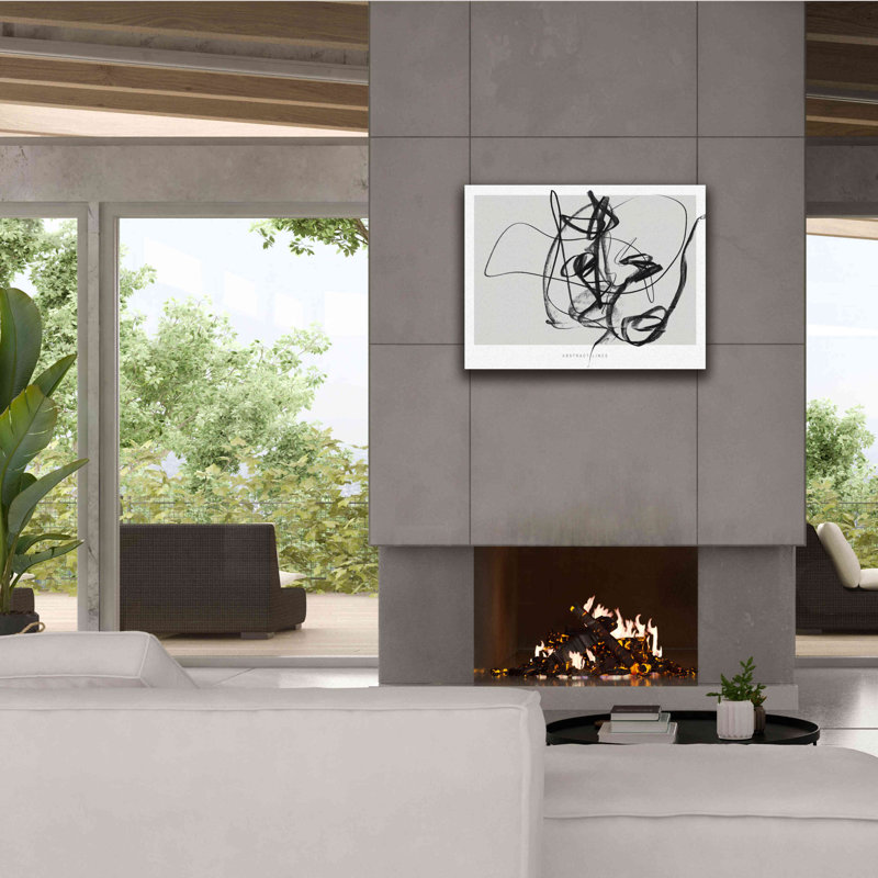 "Lines 2" par Design Fabrikken sur toile, H 26 po x l 34 po x P 1,5 po