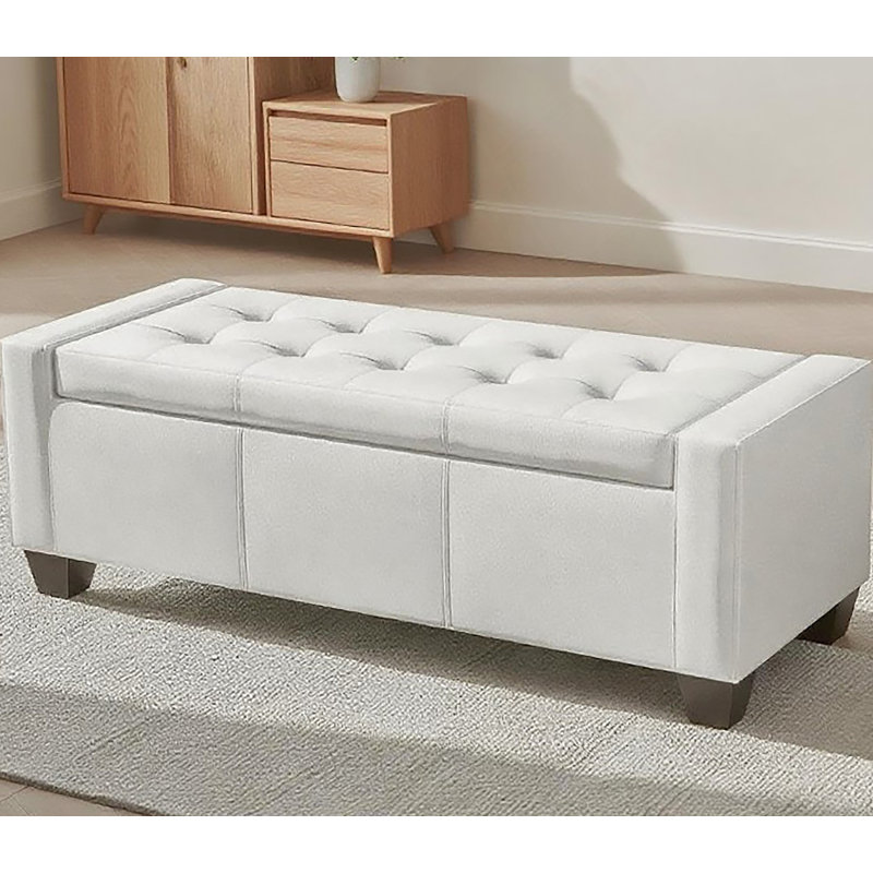 Banc rectangulaire, banc capitonné avec rangement