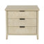 Armoire 3 tiroirs pour chambre à coucher, salon, bureau - Glissières lisses et motifs en relief