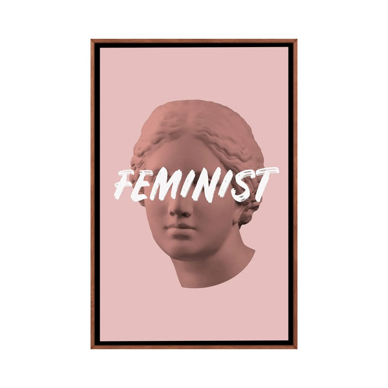 Terracotta Venus Head - Print on Canvas, Brown Framed, 66.04 cm H x 45.72 cm W