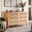 Natural Cane Storage Dressers Solid Wood Chest of Drawers-90805102
